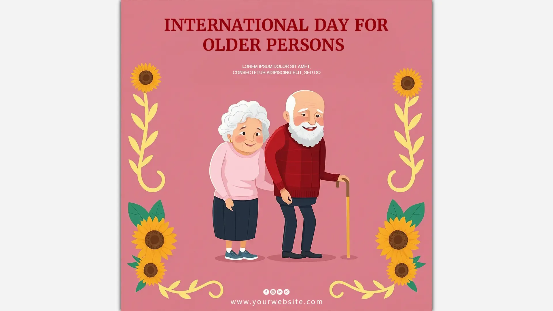 Celebrate 1st October International Day for Older Persons Instagram Post